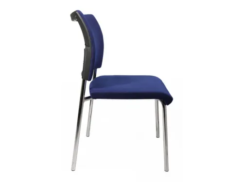 Bezoekersstoel Stof Blauw Zitting 430x480x450mm