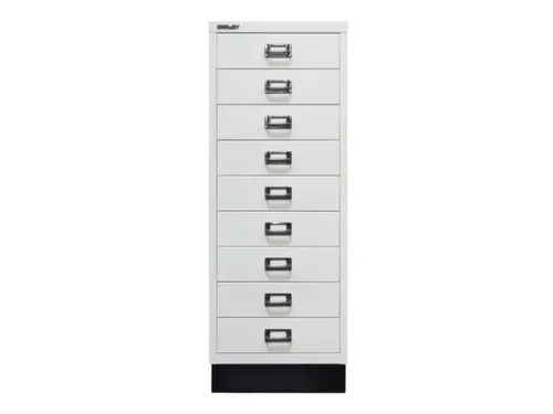 kantoor-ladekast HxBxD 940x349x432mm 9 laden romp verkeerswit staal