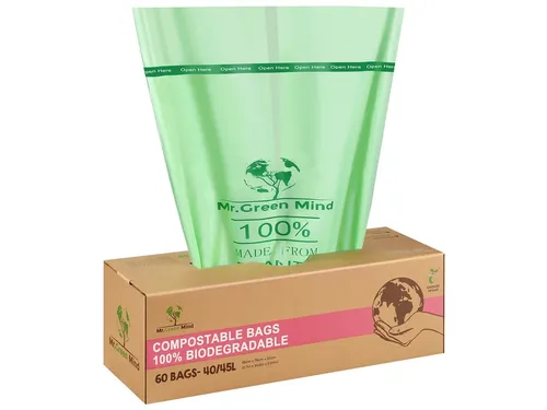 Afvalzak bio Mr. Green Mind 55x76cm 40-45 liter dispenser 60 stuks