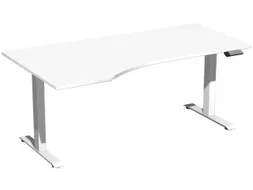 In hoogte verstelbaar bureau in vrije vorm,HxBxD 730-1230x1800x1000mm