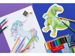 Kleurpotlood Faber-Castell Dino 18 Classic Colour + 6 (3 metallic kleu - 6