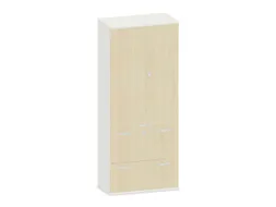 kantoorkast,HxBxD 1920x800x430mm,decor romp wit,decor front esdoorn