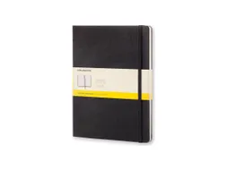 Notitieboek Moleskine XL 190x250mm ruit 5x5 hard cover zwart