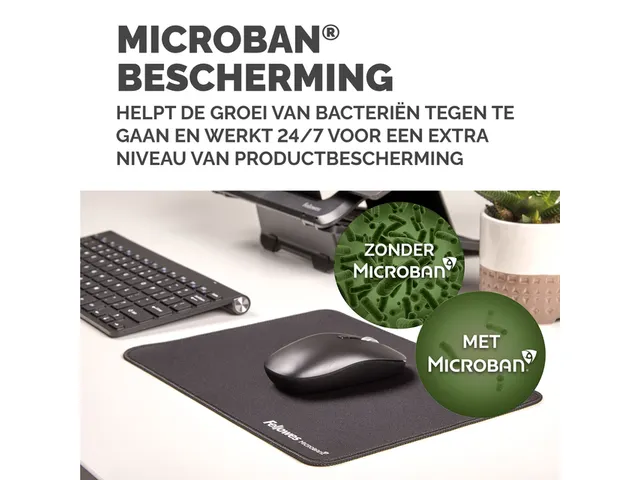 Muismat Fellowes Breyta XL zwart 21x28cm