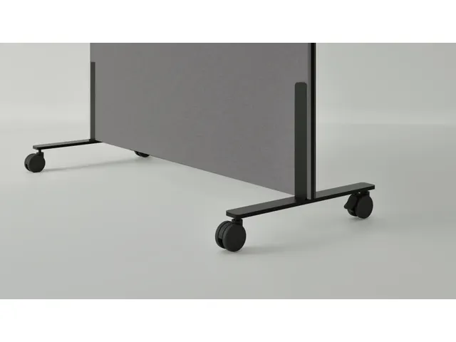 Tableau blanc acoustique mobile Silva 200x120cm gris foncé