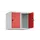 opzetkast,v. locker,2vak.,vak B 300mm,HxBxD 500x600x500mm,draaigrendel