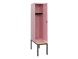 locker met bank,HxBxD 1950x400x815mm,1vak,vak B 400mm,cilinderslot