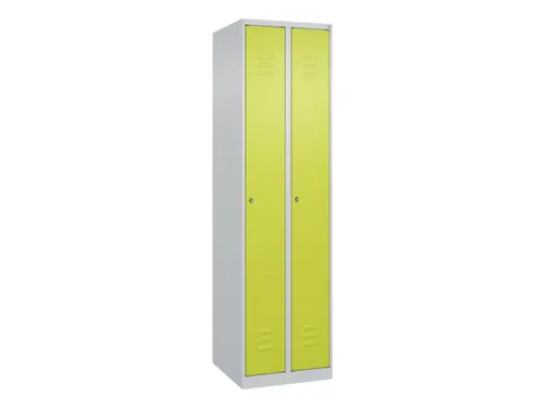 locker,HxBxD 1850x500x500mm,2vak,vak B 250mm,cil.-slot,staand op vloer