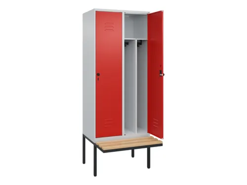 locker voor scheiding van kleding,HxBxD 2120x800x815mm,2vak