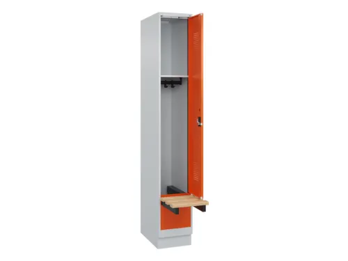 locker met bank,HxBxD 1950x300x815mm,1vak,vak B 300mm,cilinderslot