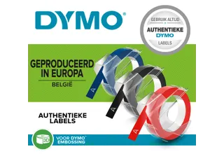 Labeltape Dymo rol 9mmx3M glossy vinyl assorti S0847750 - 1