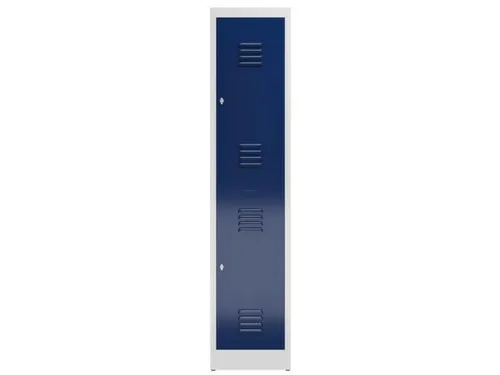 Dubbeldekse garderobekast 1800x415x500mm 2vak B400mm RAL7035 RAL5010