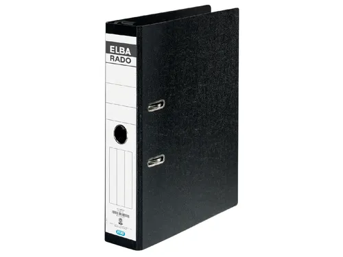 Hangordner Elba Rado 75mm karton zwart gewolkt