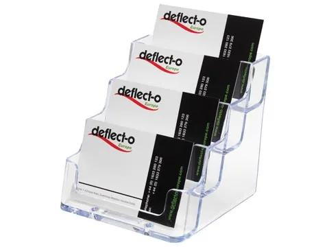 Visitekaarthouder 4 Delig Transparant