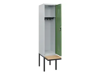 locker met bank,HxBxD 1950x400x815mm,1vak,vak B 400mm,cilinderslot - 1