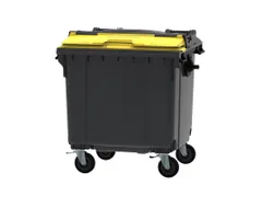 Container 1100 liter split deksel Grijs Geel