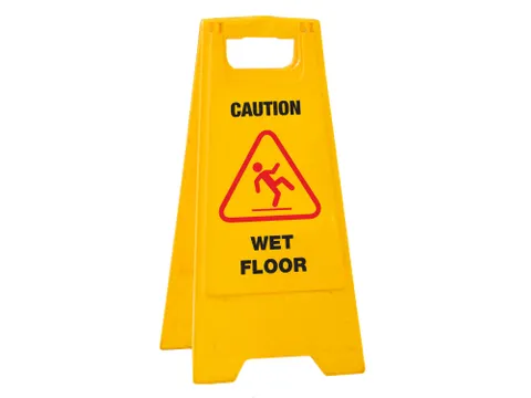 Waarschuwingsbord Geel Gladde Vloer Inklapbaar 58x29,5x35cm