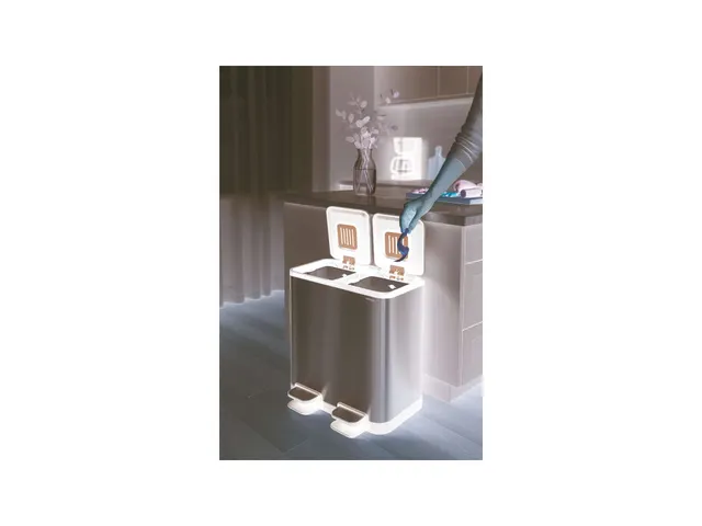 9502294 Afvalbak met voetpedaal MAULcycle 40L edelstaal 37.6x47x49cm z
