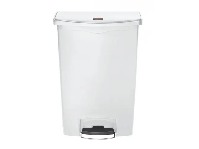 Pedaalemmer Slim Jim Step On Front Kunststof 90 Liter Wit