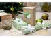 Étiquette en papier Z-design Noël 2 feuilles étoiles doré