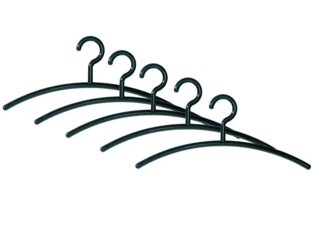 Kleerhangers Kunststof Zwart
