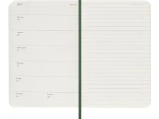 Agenda 2027 Moleskine 12M Weekly 7dag/1pagina pocket sc myrtle green - 4