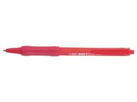 Balpen Bic soft feel grip clic medium rood