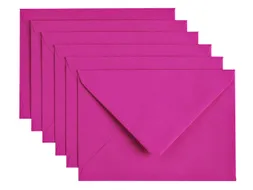 Envelop Papicolor C6 114x162mm Felroze Gegomd
