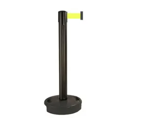 Afzetsysteem Paal Pvc HxØ 970x90mm Band Neongeel Paal Zwart - 1