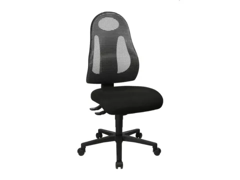 Bureaustoel Donkergrijs Synchroonmechaniek Zitting Stof Zwart