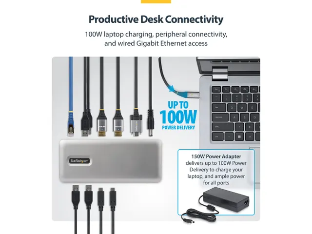 StarTech USB-C Dockingstation 2x HDMI 4K60, LAN, 100W PD