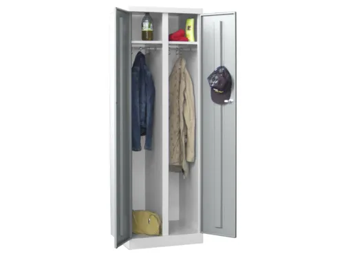 kleding-/wasgoedkast,HxBxD 1800x600x500mm,RAL7035,front RAL7016