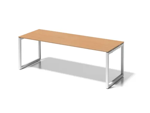 bureau,HxBxD 740x2200x800mm,blad beuken,sledeframe verkeerswit