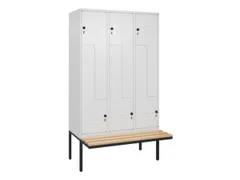 Z-garderobekast,HxBxD 2120x1200x815mm,6vak,vak B 400mm,draaigrendel