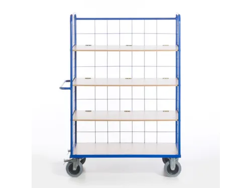 etagewagen,draagverm. 600kg,4etage(s),laadvl. LxB 1200x740mm,houtetage