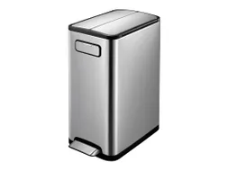 Pedaalemmer Voor Afvalscheiding Ecofly Step Bin 2x20 Liter Mat Rvs