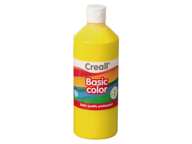 Plakkaatverf Creall basic geel 500ml