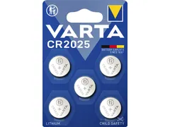 Batterij Varta knoopcel CR2025 lithium blister à 5 stuks