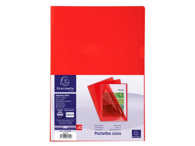 PK 10 L-map glad PVC 13/100 A4 rood