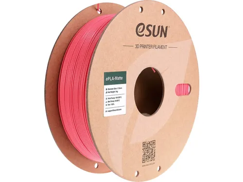 eSUN 3D printer Filament ePLA-Matte 1,75mm Aardbei Rood 1kg