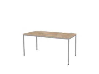 Domino Basic Tafel Vaste Hoogte 160x80 honey castello alu 4-poots - 1