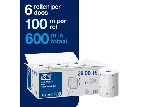 Tork 290016 H1 Matic Handdoekrol Premium 2-laags Wit 100m 6 rollen