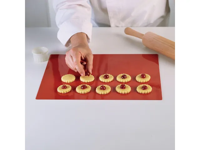 Silikomart bakplaatmat SILICOPAT 9 1/1 GN Rood Anti-aanbak