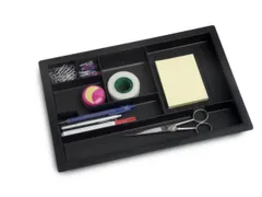 Inzetbak voor materiaal,7vakken,zwart