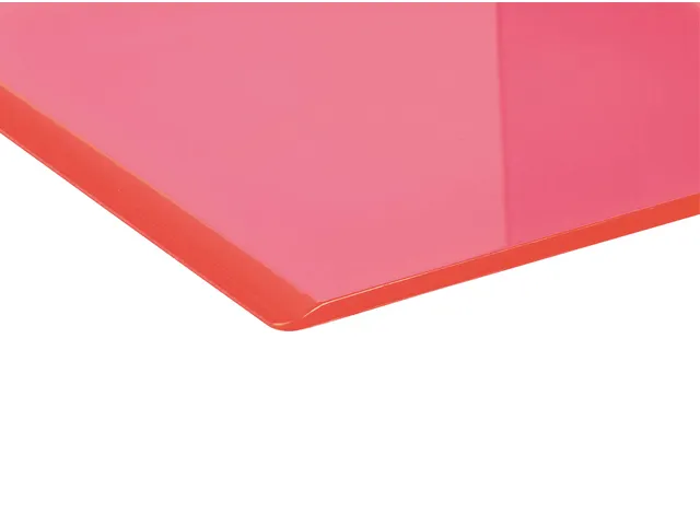 Boekensteun MAUL 10x10x13cm acryl set 2 neon rood transparant