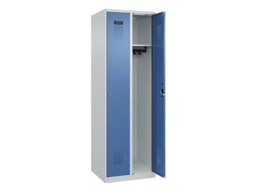 locker,HxBxD 1850x600x500mm,2vak,vak B 300mm,cil.-slot,staand op vloer