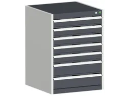 ladekast HxBxD 900x650x525mm 7laden romp RAL7035 front RAL7016