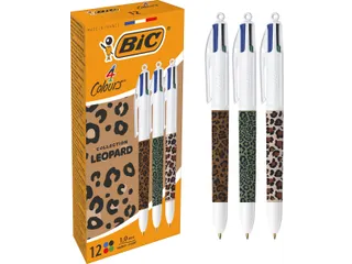 4-kleurenbalpen Leopard doos van 12 stuks assorti - 2