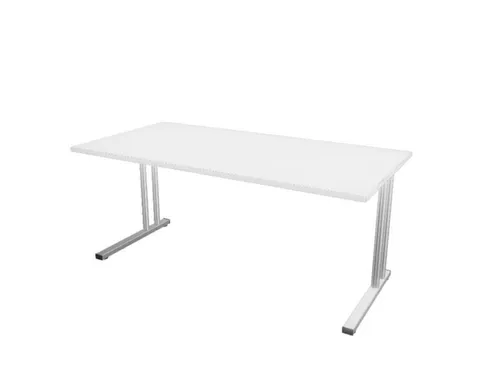 In hoogte verstelbaar bureau,HxBxD 720-840x1600x800mm,Bl-wit