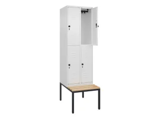 Dubbeldekse dekenkist,HxBxD 2120x600x815mm,2x2vak.,vak B 300mm - 2